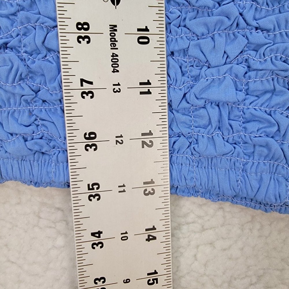 NWT Cotton On Blue Stretch Scrunchie Y2K Style Sleeveless Sexy Crop Top - Picture 7 of 12
